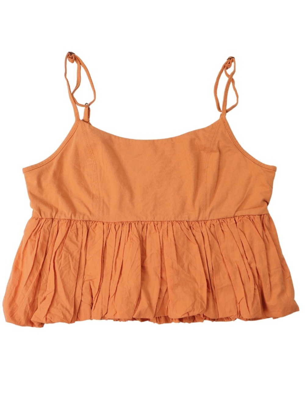 NWT Maeve Anthropologie Orange Peplum Cami Tank Top Small
